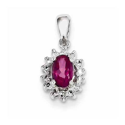 14k Gold Pink Topaz & Diamond Pendant, Pendants for Necklace
