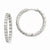 14k White Diamond Hinged Hoops Moutnings, Jewelry Earrings
