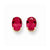 14k Yellow Gold 8x6mm Oval Created Ruby Earring, Jewelry Earrings