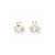 14k Yellow Gold 5mm Trillion Cubic Zirconia Earrings