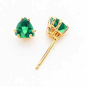 14k Yellow Gold 5mm Mount St. Helens Earring, Jewelry Earrings