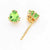 14k Yellow Gold 5mm Trillion Peridot Earring, Jewelry Earrings
