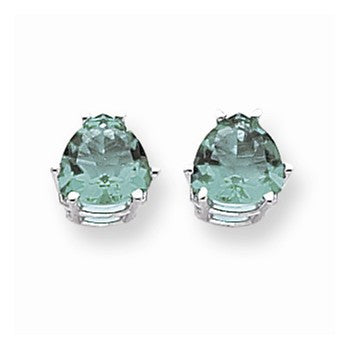14k Yellow Gold Mount St. Helens Trillion Stud Earrings