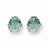 14k Yellow Gold Mount St. Helens Trillion Stud Earrings