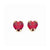 14k Yellow Gold 6mm Heart Created Ruby Earring, Jewelry Earrings