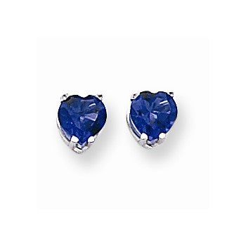 14k Yellow Gold Tanvorite heart stud Earring, Jewelry Earrings