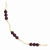 14K Yellow Gold Amethyst Crystal Bead Necklace