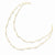 14K Yellow Gold Spiral Bead and Cultured Pearl Necklace