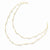 14K Yellow Gold Spiral Bead and Cultured Pearl Necklace