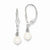 14k White Gold Cultured Pearl Leverback Earrings