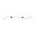 14K White Gold Black Freshwater Cultured Pearl Wire Necklace