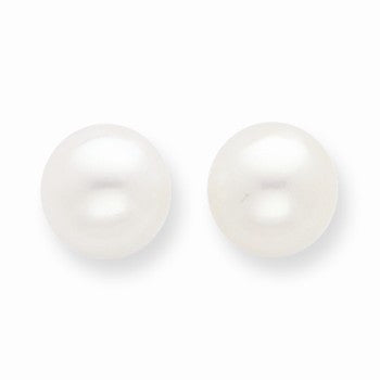 14k White Gold 6-6.5mm White Freshwater CulturedPearl Stud Earrings