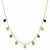 14K Yellow Gold Multi-Color Gemstone Necklace