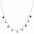 14K White Gold Multi-Color Gemstone Necklace