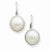14k White Gold 6.5-7mm Freshwater CulturedButton Pearl Leverback Earrings