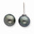 14k White Gold 9-10mm Saltwater Cultured Tahitian Pearl Earrings