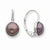 14k White Gold 6.5-7mm Freshwater CulturedButton Pearl Leverback Earrings
