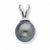 14k White Gold 9-10mm Salt Water Cultured Tahitian Pearl Pendant, Pendants for Necklace