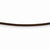 14K Yellow Gold Brown Leather Cord Necklace