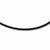 14K White Gold with White Clasp Black Rubber Cord Necklace