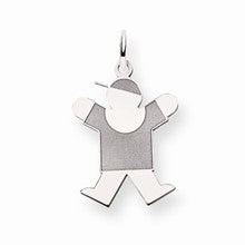 14k White Gold Kid Charm hide-image