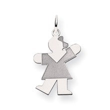 14k White Gold Kid Charm hide-image