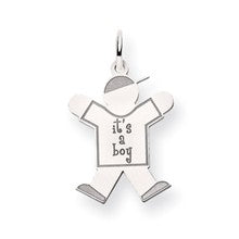 14k White Gold Kid Charm hide-image