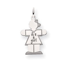14k White Gold Kid Charm hide-image