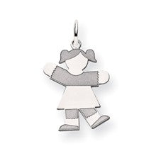 14k White Gold Kid Charm hide-image