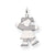 14k White Gold Kid Charm hide-image