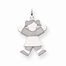 14k White Gold Kid Charm hide-image