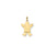 Solid Satin Engravable Boy Jumping Charm in 14k Gold