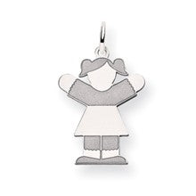 14k White Gold Kid Charm hide-image