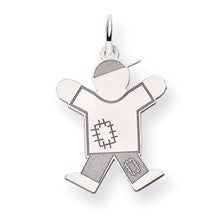 14k White Gold Kid Charm hide-image