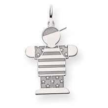 14k White Gold Kid Charm hide-image