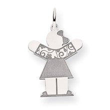 14k White Gold Kid Charm hide-image