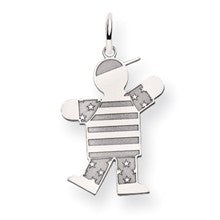 14k White Gold Kid Charm hide-image