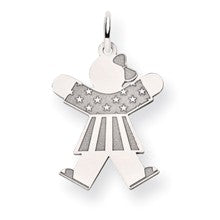 14k White Gold Kid Charm hide-image