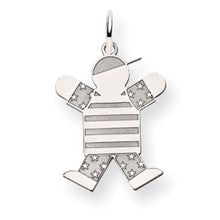 14k White Gold Kid Charm hide-image