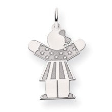 14k White Gold Kid Charm hide-image