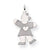 14k White Gold Kid Charm hide-image