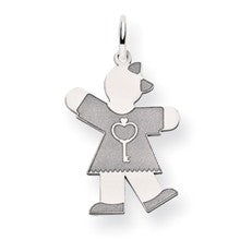 14k White Gold Kid Charm hide-image