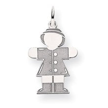 14k White Gold Kid Charm hide-image