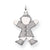 14k White Gold Kid Charm hide-image