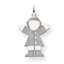 14k White Gold Kid Charm hide-image