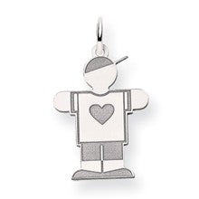 14k White Gold Kid Charm hide-image