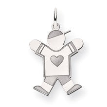 14k White Gold Kid Charm hide-image