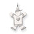 14k White Gold Kid Charm hide-image