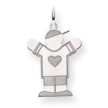 14k White Gold Kid Charm hide-image