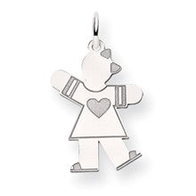 14k White Gold Kid Charm hide-image